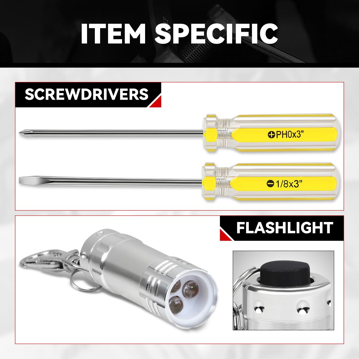 18 Pcs Protable Home Office Repair Tool Kits Plier & Adjustable Wrench & Utility Knife & Hex Keys & Screw Driver Yellow