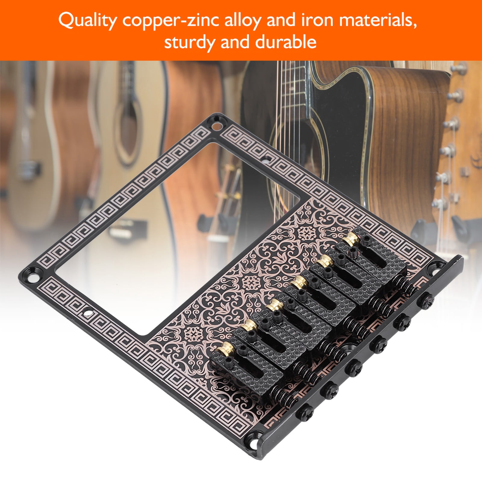 Saddle Guitar Bridge Humbucker Pickup Slot for TL Telecaster Electric Guitars Black Kaleidoscop