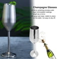 thumbnail image 2 of Copa de vino de acero inoxidable 304, copas de champán, copas para beber, 220ML para Bar, fiesta, banquete Unbranded 3113200011411, 2 of 7