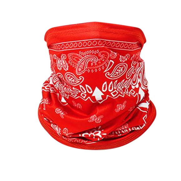 Penkiiy Neck Gaiters for Men Unisex Neck Gaiter Outdoor Sports For Women Men Print Scarf Riding Mask Red Gaiters