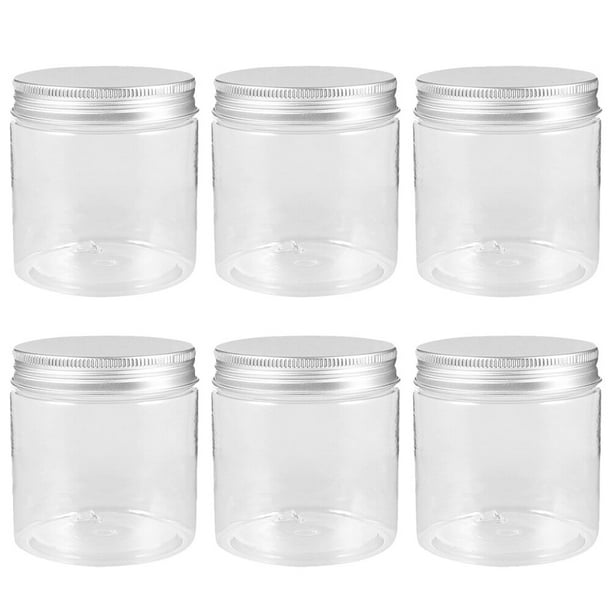 RomaMX Frascos de plástico para conservas con tapas, contenedores de almacenamiento para el hogar, 6 uds., 250ml