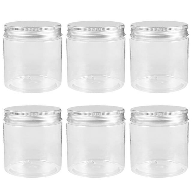 RomaMX Frascos de plástico para conservas con tapas, contenedores de almacenamiento para el hogar, 6 uds., 250ml