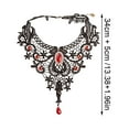 thumbnail image 3 of Elegant Gothic Black Lace Choker Necklace with Red Gemstones Victorian Vintage Style Statement Jewelry for Women, 3 of 5