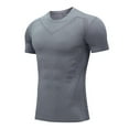 thumbnail image 2 of FBMDBB Men Compression Shirts Men Short Sleeve Base Layer Undershirt Gear Workout T Shirt Thin Tee Shirts Men Dark Tee, 2 of 8