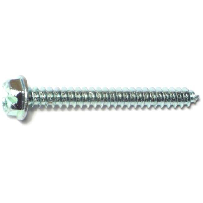 Everbilt #10 X 3/4 In Slotted Hex Head Zinc Plated Sheet Metal Screw 100-Pack 