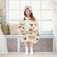 thumbnail image 7 of FORMRS Wearable Blanket Hoodie with Sleeves for Kids Cozy Flannel Sweatshirt, Minimalist Geometric Pattern, 7 of 7