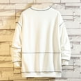 thumbnail image 5 of Timoontee Men's Big Size Sweatshirts Loose Fit Long Sleeve Crewneck Pullover Tops Solid Hiking Running Workout Sweatshirts Fall Casual Trendy Clothes White XXXXXL, 5 of 9