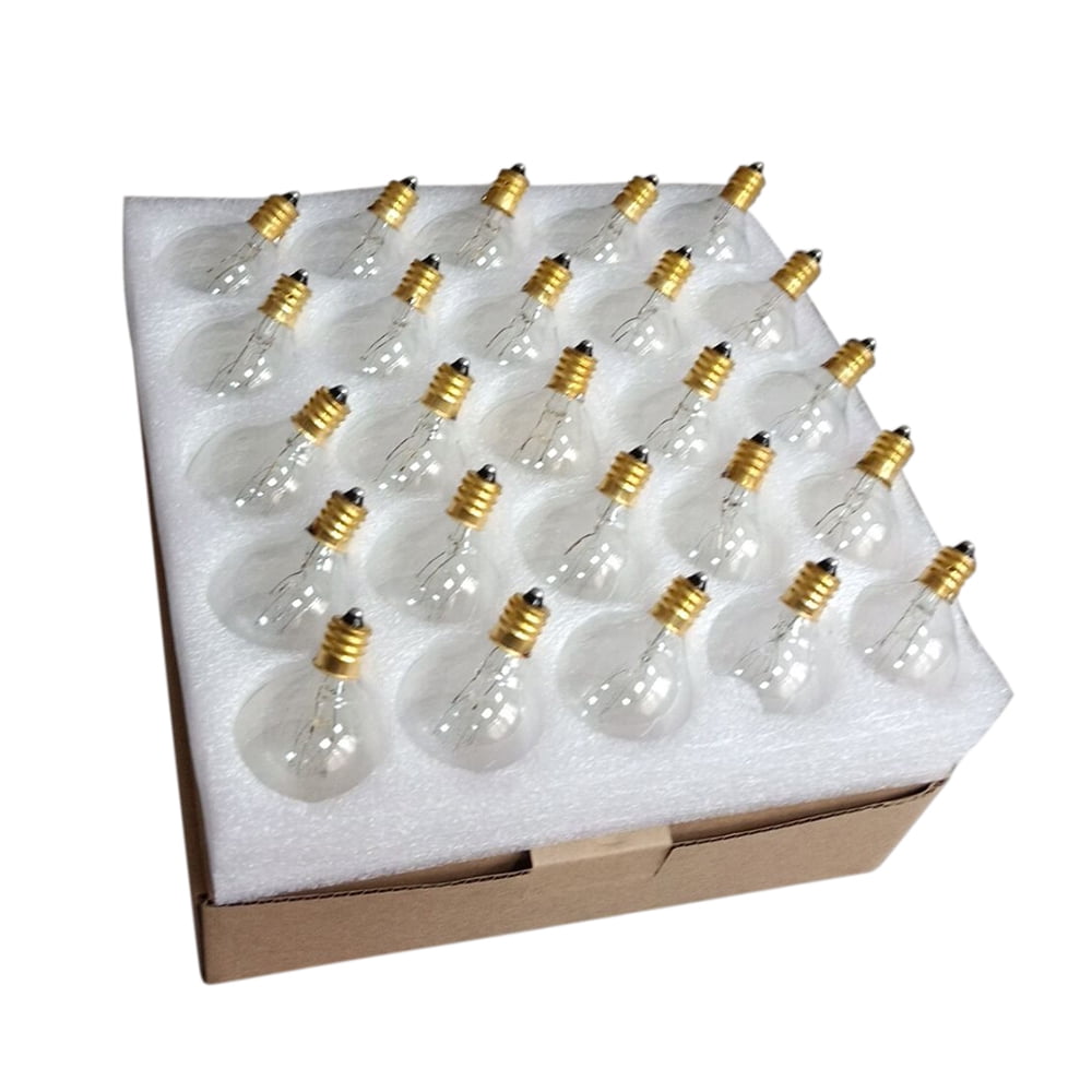 Tomshine G40 Globe Tungsten Incandescent Bulb Lamp 25 Pack Warm White, E12 Base Socket Holder Great for Wedding Function Lighting