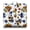 White-275, variant on Aesthetic Floral Design Floor Pillow 22 Inch Large Square Cushion, Boho Chic Floral Print, Cozy for Tatami Seating
