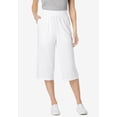 thumbnail image 2 of Woman Within Plus Size Petite Elastic-Waist Pull-On Knit Pocket Capri Pants, 2 of 6
