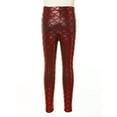 thumbnail image 3 of Zaldita Girls Full Length Leggings Kids Thick Warm Winter Leggings Scales Fish Pants Dancewear Activewear Burgundy 100, 3 of 7