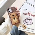 thumbnail image 4 of Phone Case, 3D Cute Bowknotr Bear Soft Silicone Shockproof Bumper All-Round Protective Phone Cover Compatible for iPhone XR (Brown), 4 of 4