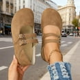 thumbnail image 5 of Xfvqtps Womens Double Buckle Flats Mary Janes Casual Shoes Round Toe Comfortable Versatile Slip on Everyday Wear Outdoor Coffee, 5 of 9