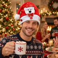 thumbnail image 3 of Leeye 3D Christmas Hats Santa Reindeer Bear Snowman Xmas Party Hat Holiday for Adult 40cm 1pc, 3 of 5