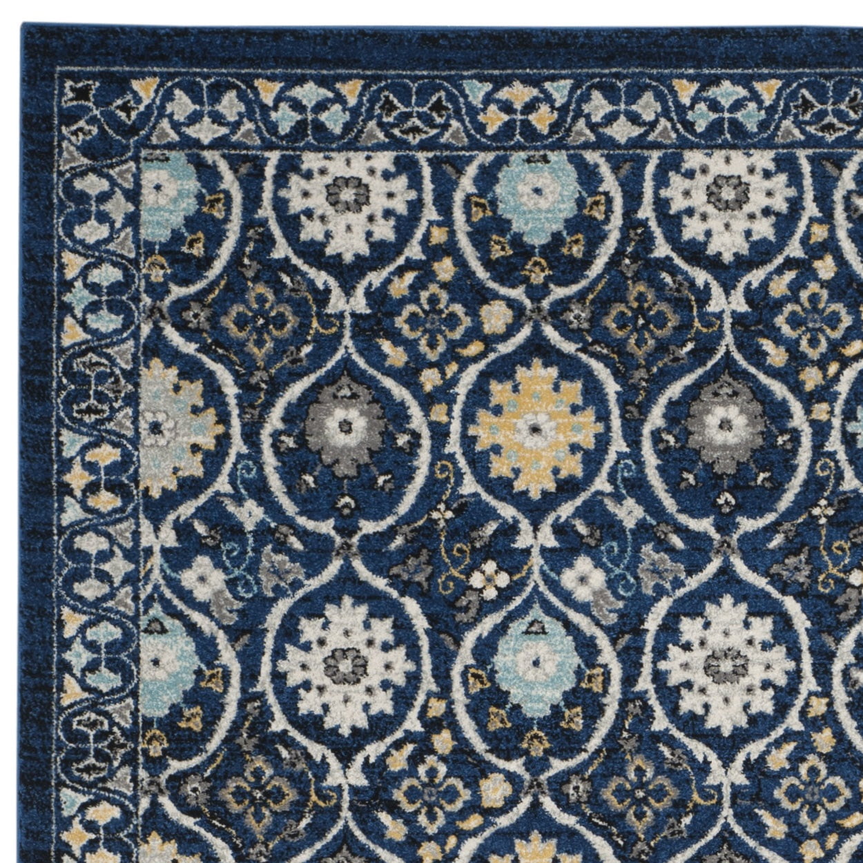 SAFAVIEH Evoke Charlotte Floral Geometric Area Rug, Royal/Ivory, 10' x 14'