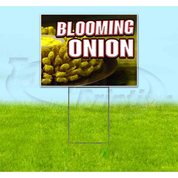 Blooming Onion (18" x 24") Yard Sign, Includes Metal Step Stake