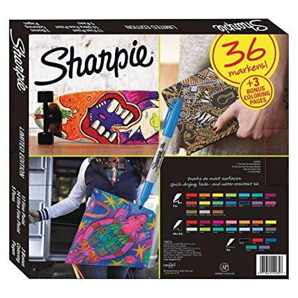 Sharpie Limited Edition Set 36 Markers + Bonus Coloring Pages