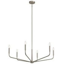 52719NI Kichler Lighting Madden - 6 Light Chandelier-18.25 Inches Tall and 38 Inches Wide-Brushed Nickel Finish