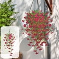 thumbnail image 1 of Plastic Decorative Green Plants 1 Piece Multicolor Artificial Flower Bouquet Wall Mounted Fake Plants for Indoor Outdoor Wedding Party Decorations(Red) Rkxzt, 1 of 7