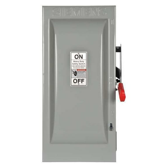 Siemens Safety Switch, Fusible, 100 A, Steel HF363