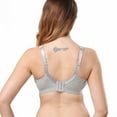 thumbnail image 3 of Women's Cotton Full Coverage Wirefree Non-padded Lace Plus Size Bra 38H, 3 of 9
