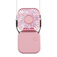 thumbnail image 1 of Ventilador colgante plegable Cómodo ventilador con banda para el cuello Accesorios para exteriores (rosa), 1 of 3