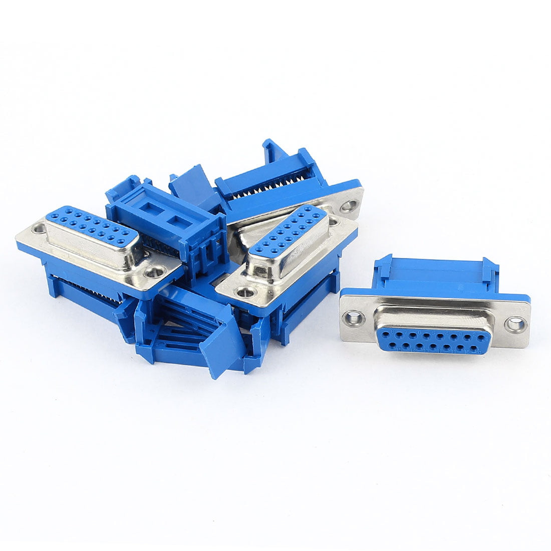 Willwin 10pcs D-SUB DB15 15 Pin Female IDC Type Crimp Connector for Flat Cable 