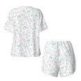 thumbnail image 6 of Wukai Household Appliances Women's Pajama Set,Short-Sleeve Top and Shorts with Elastic Waistband and Pockets for Loungewear, Yoga, and Casual Wear-XX-Large, 6 of 8