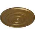 thumbnail image 3 of 30"OD x 2 1/4"P Dylar Ceiling Medallion (Fits Canopies up to 6 1/4"), Hand-Painted Pale Gold, 3 of 6