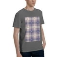 thumbnail image 2 of Bingfone Heart Check Plaid Men'S Loose Fit Short-Sleeve Pocket T-Shirt, 2 of 7