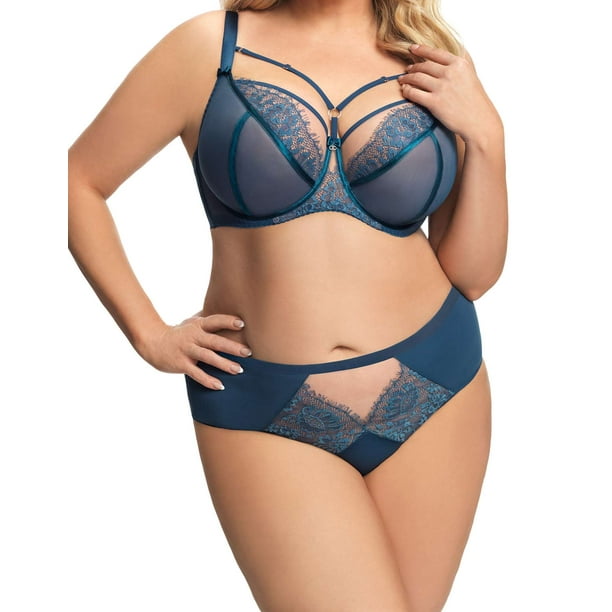 Gorsenia Paradise K496-NIE Blue Embroidered Non-Padded Underwired