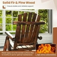 thumbnail image 4 of Spaco Outdoor Adirondack Rocking Chair, Rocking Chair for Adults Solid Wood Porch Rocker, Brown, 4 of 10