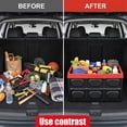thumbnail image 4 of Car Trunk Organizer, Plastic Waterproof Foldable Car Cargo Storage Box with Lid, Universal Portable Automotive Tool Container Accessories for SUV Truck Sedan (Black), 4 of 4