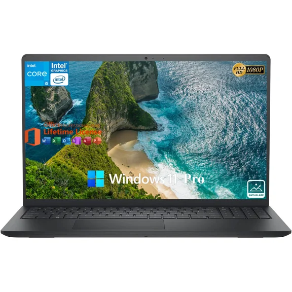 Dell Inspiron 15 3520 Laptop for Business, 15.6" FHD Display, Intel 10-Core i5-1235U, 16GB RAM, 512GB SSD, Windows 11 Pro, Wi-Fi 6, Office Pro Lifetime License