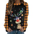 thumbnail image 2 of Sweat à Capuche de Noël pour Femmes Col Rond Mode Décontractée Manches Longues Imprimé de Noël en Solde, 2 of 4