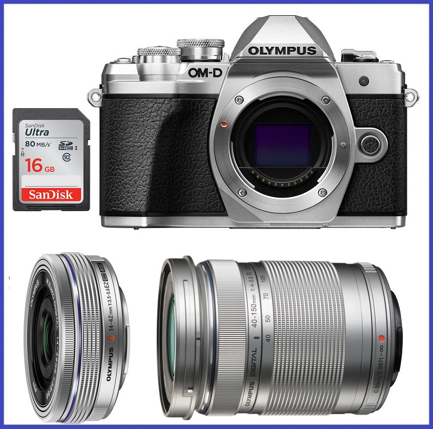 Olympus Om D E M10 Mark Iii Mirrorless Digital Camera With 14 42mm Ez Lens M Zuiko Digital Ed 40 150mm F 4 5 6 R Lens Sandisk 16gb Memory Card Silver Walmart Com Walmart Com Olympus Om D E M10 Mark Iii Mirrorless Digital Camera With 14 42mm Ez Lens M Zuiko Digital Ed 40 150mm F 4 5 6 R Lens Sandisk 16gb Memory Card Silver Walmart Com Walmart Com