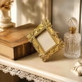 thumbnail image 4 of 5 Pack Vintage Gold Mini Picture Frames, Resin Ornate Photo Holders with Round Irregular Shapes, for Jewelry Cosmetic Display, Home Tabletop Decor, Wedding Favor Gift, 4 of 7