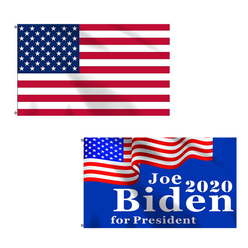 Joe Biden President 2020 White 100D 12"x18" Stick Flag 30" Wood Staff 
