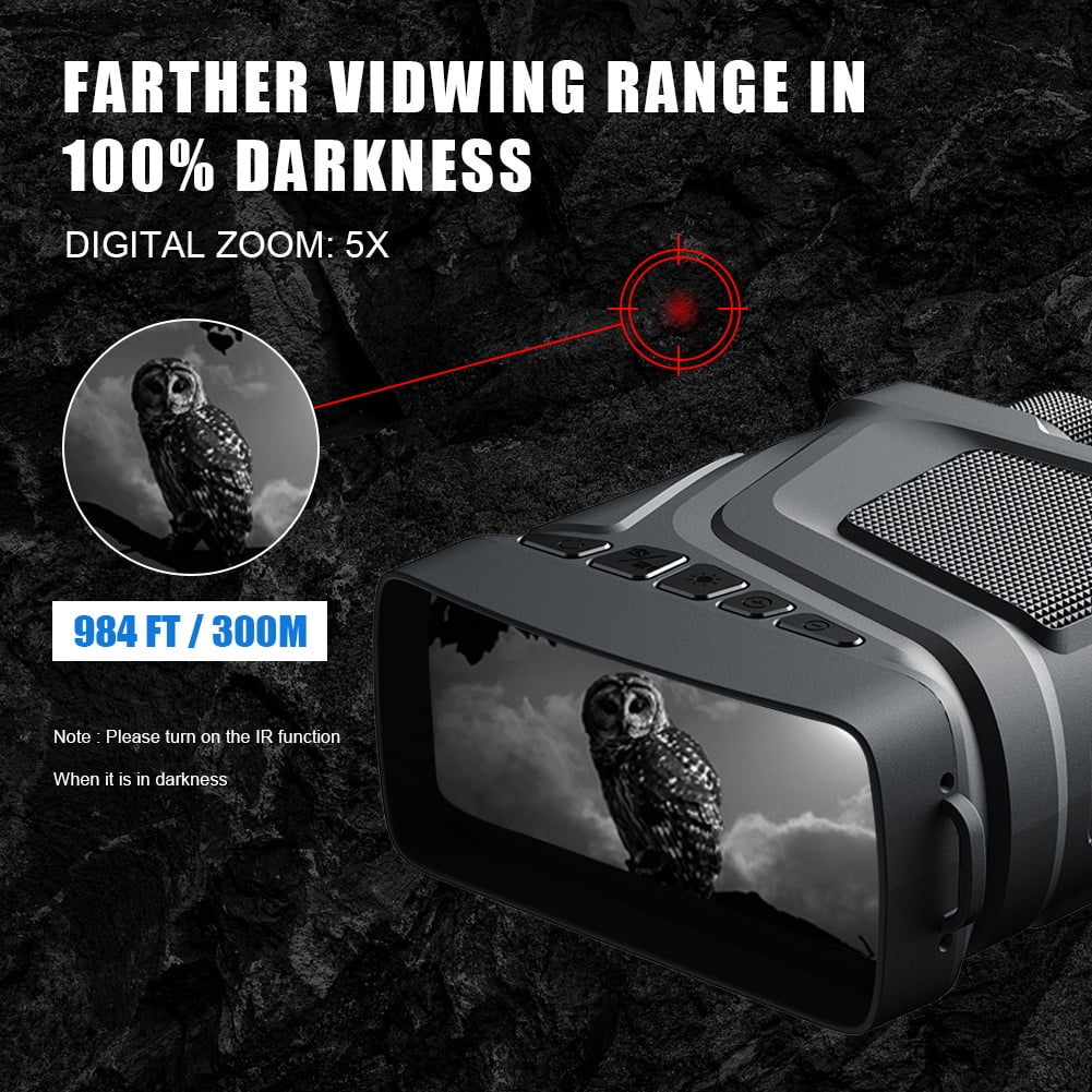 R12 5x Digital Zoom Infrared Night Vision Binocular Telescope 1080p 300m Night Vision Device For Outdoor Camping