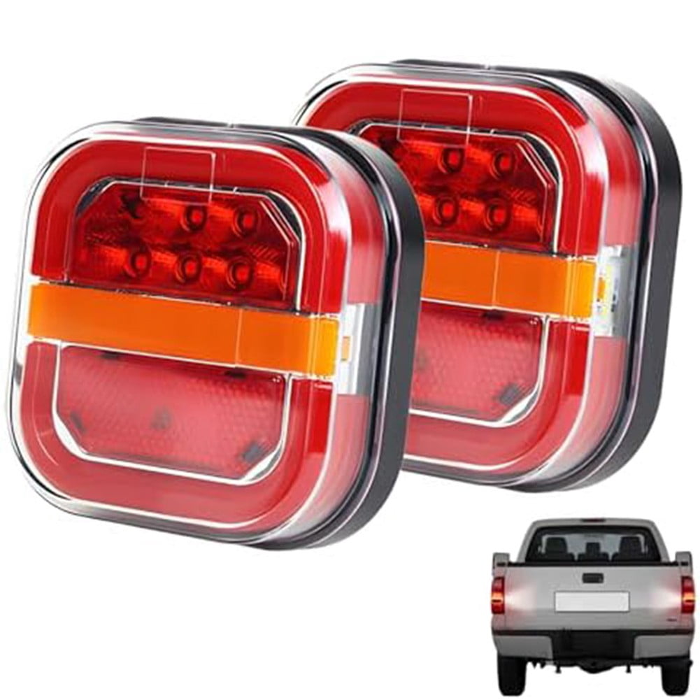 12/24V 3 Colors Square LED Trailer Taillight License Plate Light