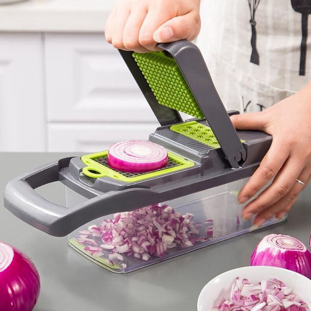 Mandolina para cortar verduras 14 en 1 con cuchillas desmontables