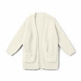 thumbnail image 6 of GiLiling Girls Cardigan Open Front Popcorn Knit Long Sleeve Sweaters Coat Fuzzy Knit Outwear with Pockets Warm Winter Cardigans (White, 13-14 Years), 6 of 6
