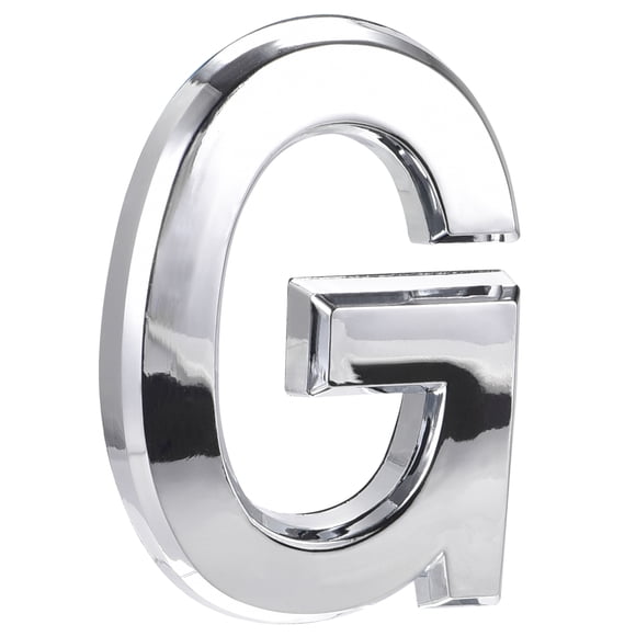 Unique Bargains 2.76 Inch ABS Self Adhesive House Letter G Plating Silver Tone 2 Pack