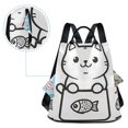 thumbnail image 5 of FORMRS Women's Travel Backpack Purse Anti-Theft Hidden Pockets Casual Shoulder Bag, Cute Chubby Cat, 5 of 7