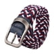 thumbnail image 2 of Ancho del cinturón trenzado 1.38 pulgadas para hombres/mujeres/mujeres jóvenes pantalones elásticos s Blanco rojo jinwen Cinturón elástico para vaqueros, 2 of 7