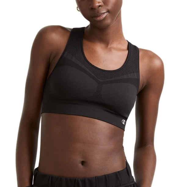 Sostén deportivo para mujer Champion The Infinity Racerback, negro, talla XS US