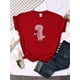 thumbnail image 4 of Camiseta con estampado de té y Rex rosa para mujer, de gran tamaño con cuello redondo ropa holgada, Harajuku, Kawaii, Animal que combina con todo, 4 of 5