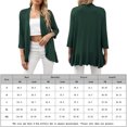 thumbnail image 3 of Cárdigan Ligero Cárdigan ligero para mujer Estilo informal Cárdigan drapeado suave para mujer Traje diario Ygjytge Verde M para Mujer, 3 of 7