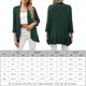 thumbnail image 3 of Cárdigan Ligero Cárdigan ligero para mujer Estilo informal Cárdigan drapeado suave para mujer Traje diario Ygjytge Verde M para Mujer, 3 of 7