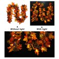 thumbnail image 4 of Injueey Guirnalda de otoño Artificial de larga duración de PVC con calabazas, conos de pino, respetuosa con el medio ambiente, elegante Kits de decoración para fiestas sin luz, 4 of 6